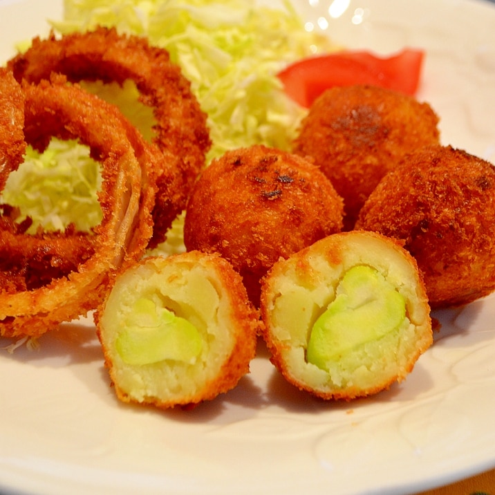 *そら豆入りコロッケ*